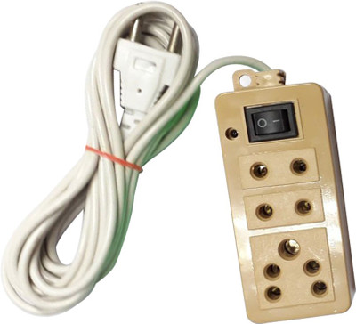 

Finegrow Extension box_3 Socket 1 switch 3 Socket Surge Protector(Beige)