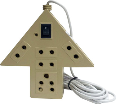 

Busicorp Extension box_5 socket 1 switch 5 Socket Surge Protector(Beige)