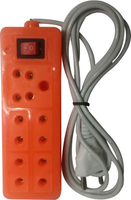 

Daiwik Extension_Rectangle orange 5 Socket Surge Protector(Red)