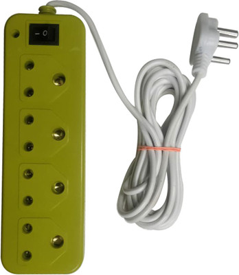 

Daiwik Extension_Rectangle yellow 4 Socket Surge Protector(Yellow)