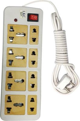 

Finegrow Extension box_8 socket 1 switch with fuse 8 Socket Surge Protector(White)