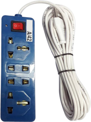 

Finegrow Extension box_4 Socket 1 switch 4 Socket Surge Protector(Blue)