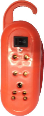 

SHOPTICO Extension box_3 Socket 1 switch 3 Socket Surge Protector(Red)