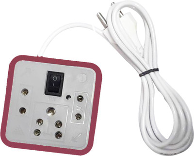 

ACCESSOREEZ Extension box_3 Socket 1 switch 3 Socket Surge Protector(White)