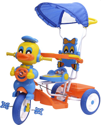 

Bajaj Baby Product Baby Tricycle for Kids with Front Back Basket, Canopy & Push Parent Handle Recommended for Toddler 1,2,3,4,5 Years Old Children Musical Tricycle for Baby Boys & Girls Gift Tricycle for kids, tricycle for baby (Blue) 520 Tricycle Tricycl