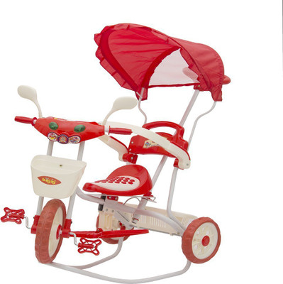 

Bajaj Baby Product Baby Tricycle for Kids with Front Back Basket, Canopy & Push Parent Handle Recommended for Toddler 1,2,3,4,5 Years Old Children Musical Tricycle for Baby Boys & Girls Gift Tricycle for kids, tricycle for baby (Red) 050 Tricycle(Pink)