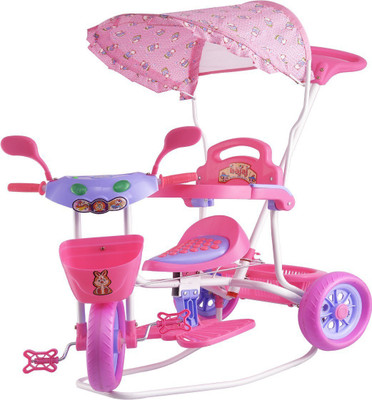 

Bajaj Baby Product Baby Tricycle for Kids with Front and Back Basket & Canopy, Parent Handle with Musical Kids | Tricycle for Kids | Tricycle for Baby Boy & Girl | Baby Tricycle | Toys for 2 3 4 5 Years Toddler Tricycle Toys for Gifting Cycle with Musical