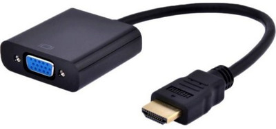 

ROAR TV-out Cable OLI_711B HDMI to VGA Cable compatible for laptop/PC/TV/Tablet/Projector/Xbox(Black, For Computer)