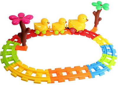 

Planet of Toys Duck Rail Car Track Set (Set Of 21 Pcs)(Multicolor)