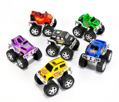 

white popcorn 12 Pull Back Toy Trucks( Pack of 6 )(Black)