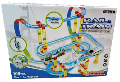 

RGB Group Rail Train - Urban High Speed Train Series 105 Pcs for Age 3+(White)
