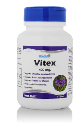 

HealthVit Vitex Chasteberry Fruit Extract 400mg 60 Capsules | Womanâs Fertility Care(400 mg)