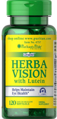 

Puritan's Pride Herbavision with Lutein and Bilberry-120 Softgels(120 No)