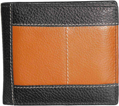 

Tamanna Men Black, Tan Genuine Leather Wallet(9 Card Slots)
