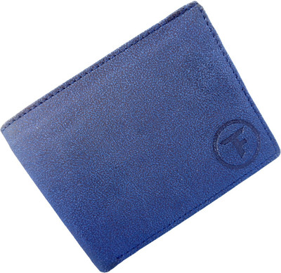 

FABTRIM Men Blue Artificial Leather, Fabric, Canvas Wallet(5 Card Slots)