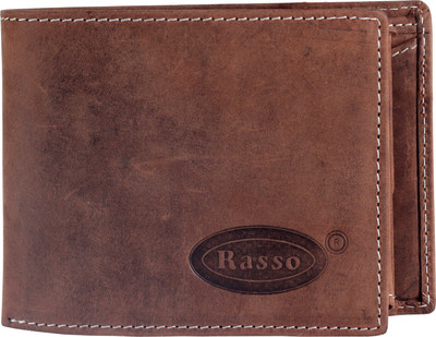 

RASSO Men Brown Genuine Leather Wallet(4 Card Slots)