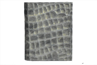 Lamek Men Blue Genuine Leather Wallet(8 Card Slots), Grey