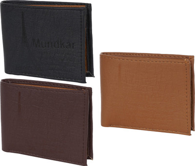 

Peacock Mundkar Boys Black, Brown, Tan Artificial Leather Wallet(6 Card Slots)