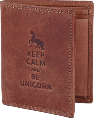 

Hide Hunt Men Tan Genuine Leather Wallet(5 Card Slots)