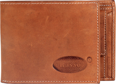 

RASSO Men Tan Genuine Leather Wallet(4 Card Slots)
