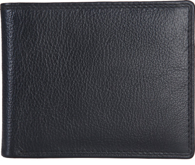 

leather junction Men Black Genuine Leather Wallet(7 Card Slots)