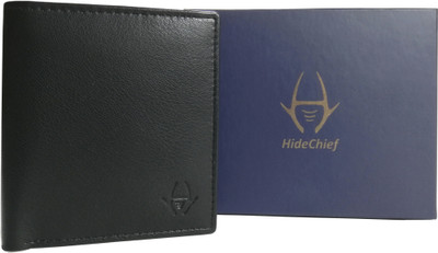 

HideChief Men Black Genuine Leather Wallet(3 Card Slots)