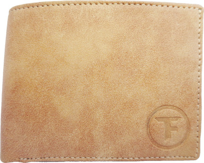 FABTRIM Men Beige, Yellow Artificial Leather, Fabric, Canvas Wallet(3 Card Slots), Cream;yellow