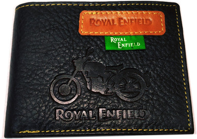 

Royal Enfield Men Black Genuine Leather Wallet(5 Card Slots)