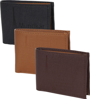 

FERRET Boys Black, Brown, Tan Artificial Leather Wallet(6 Card Slots)