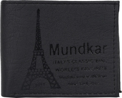 

Peacock Mundkar Boys Black Artificial Leather Wallet(6 Card Slots)