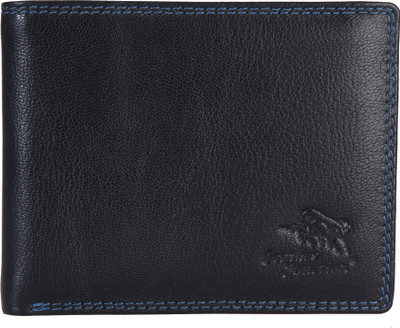 

leather junction Men Black Genuine Leather Wallet(3 Card Slots)