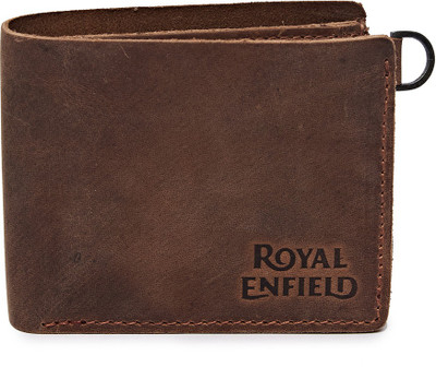 

Royal Enfield Men Brown Genuine Leather Wallet(4 Card Slots), Toback