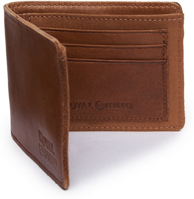 

Royal Enfield Men Tan Genuine Leather Wallet(6 Card Slots)