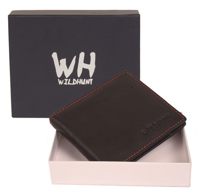 

Wildhunt Men Black Genuine Leather Wallet(4 Card Slots)