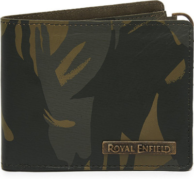 

Royal Enfield Men Green Genuine Leather Wallet(4 Card Slots), Olive