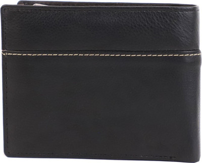 

pocket bazar Men Black, Red Genuine Leather Wallet(3 Card Slots)