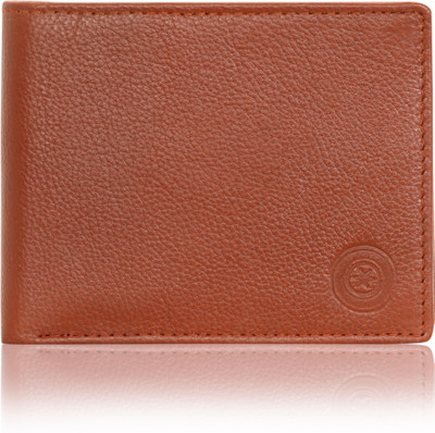 

POLLSTAR Men Tan Genuine Leather Wallet(8 Card Slots)