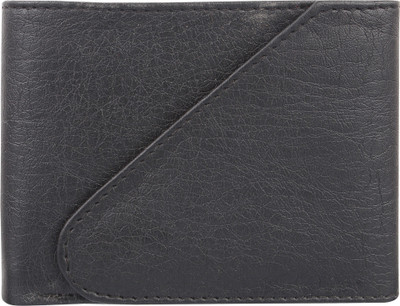 

WELHIDES Men Black Artificial Leather Wallet(3 Card Slots)