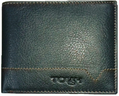 

TOUGH Men Black Genuine Leather Wallet(7 Card Slots)
