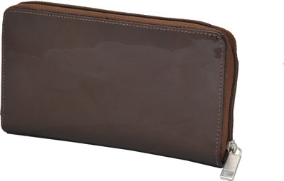 

Lamek Women Brown Genuine Leather Wallet(8 Card Slots)
