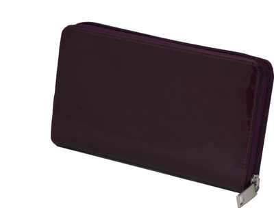 

Lamek Women Purple Genuine Leather Wallet(8 Card Slots)