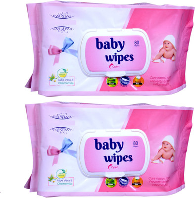 VIVAAN Soft Cleansing Baby Wipes (Pack of 2, 80 Wipes)(2 Pieces)