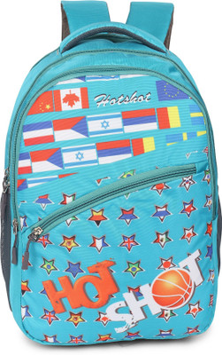 

Hot Shot Polyester School, Collage and Casual 30.0 L Standrad Size Backpack(Multicolor), Cyan