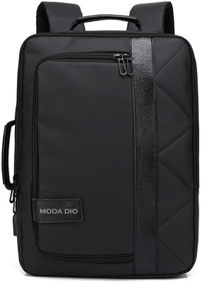 

Moda Dio Ultra Light Trendy Water Resistant Laptop Unisex backpack cum Briefcase with USB Charging point -BPK09 30 L Laptop Backpack(Black)