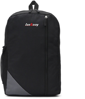 

LeeRooy Nylon 23 Ltr Black College Bag Backpack Multipurpose Bag(Black, 20 L)