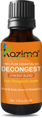 

KAZIMA DECONGEST BLEND ESSENTIAL Oil (15ml) Pure Therapeutic Grade For Mind & Body Sense of Relaxation(15 ml)