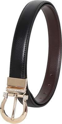 

Chisel Women Formal Black Artificial Leather Reversible Belt
