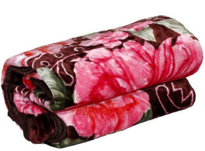 Changers Floral Single Mink Blanket for  Heavy Winter(Microfiber, Multicolor)