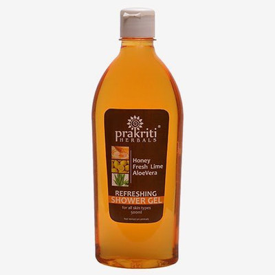 Prakriti Herbals Refreshing Fresh Lime Honey Aloevera Shower Gel 500ML(500 ml)