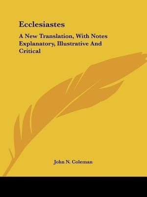Ecclesiastes(English, Paperback, unknown)